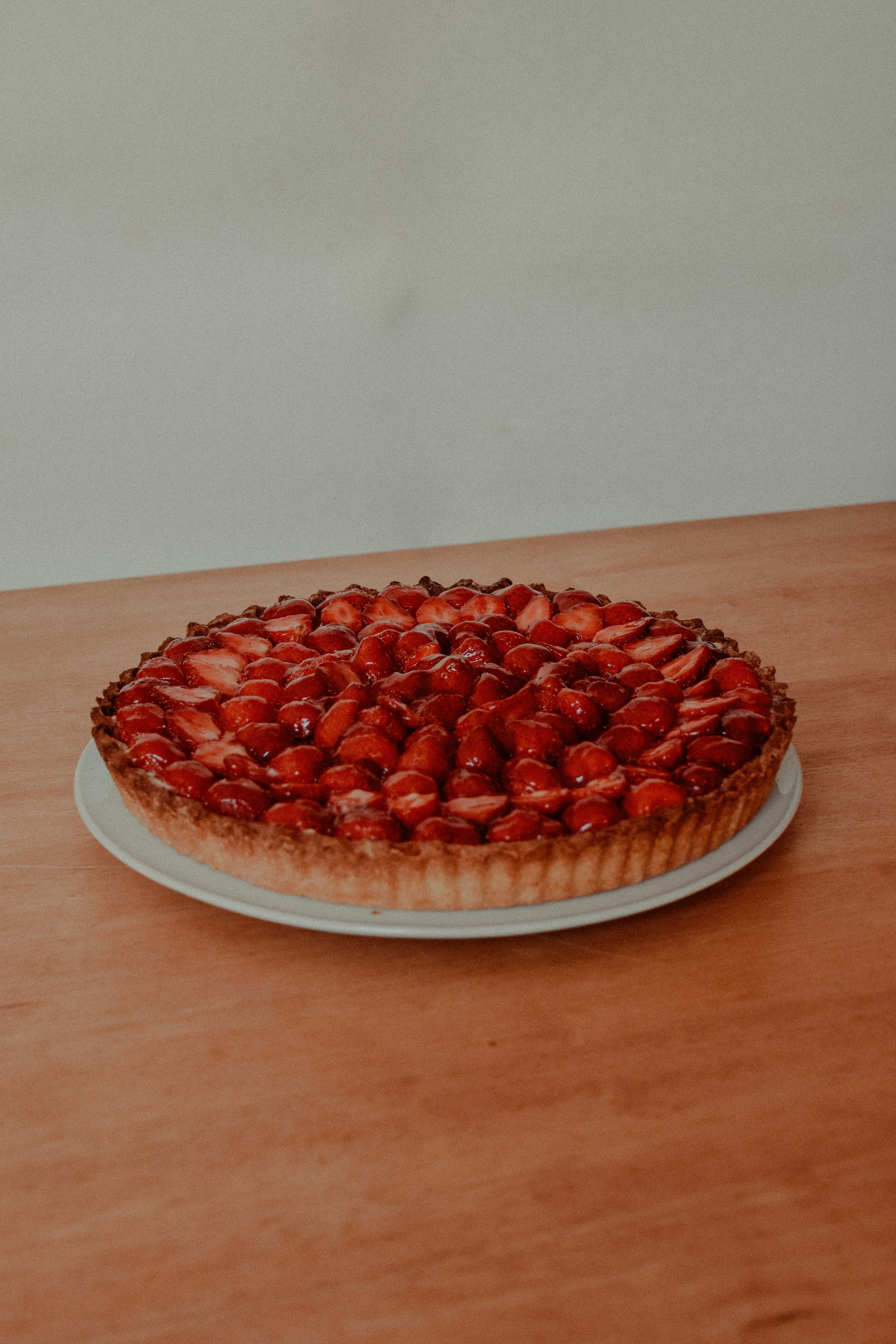 Strawberry Custard Pie finished dish